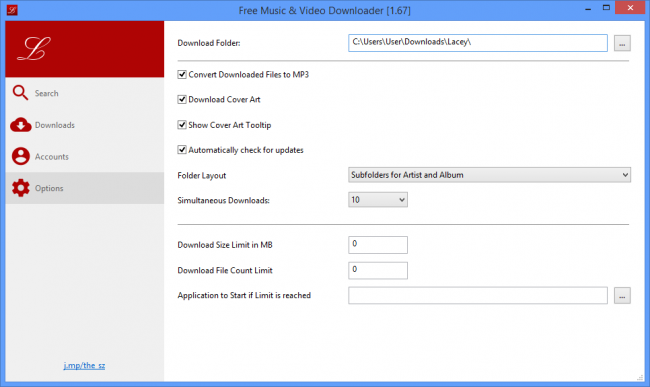 โปรแกรมช่วยดาวน์โหลด Lacey