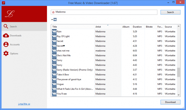 โปรแกรมช่วยดาวน์โหลด Lacey