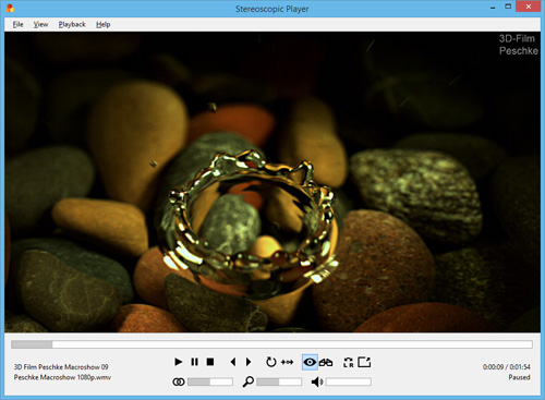 โปรแกรมเล่นหนัง 3D ดูรูป Stereoscopic Player