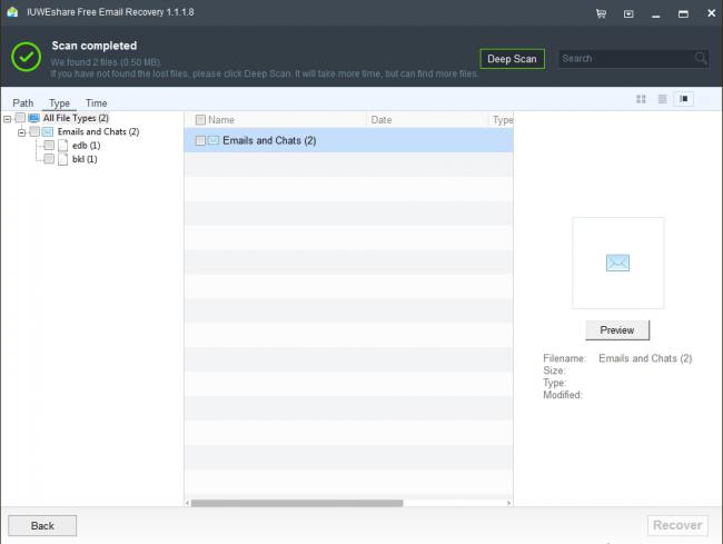 IUWEshare Free Email Recovery
