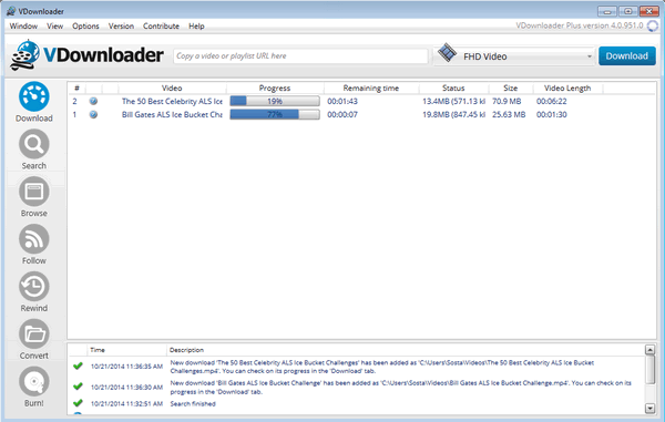 โปรแกรมช่วยโหลด VDownloader Plus โปรแกรมช่วยโหลด VDownloader Plus