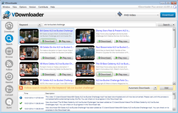 โปรแกรมช่วยโหลด VDownloader Plus โปรแกรมช่วยโหลด VDownloader Plus