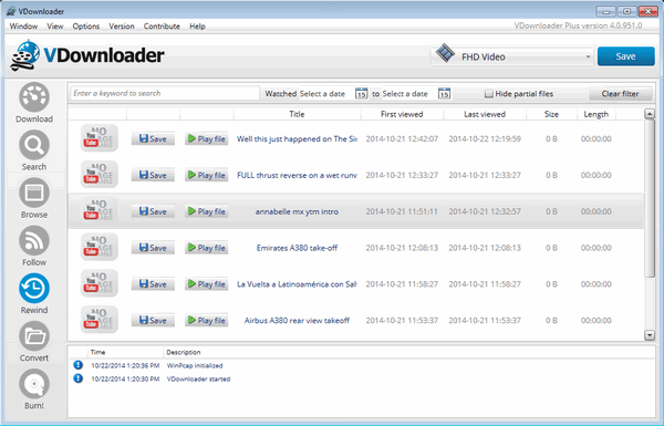 โปรแกรมช่วยโหลด VDownloader Plus โปรแกรมช่วยโหลด VDownloader Plus