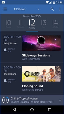 Digitally Imported Radio (App ฟังดนตรีอิเล็กทรอนิกส์ EDM) : Digitally Imported Radio (App ฟังดนตรีอิเล็กทรอนิกส์ EDM) :