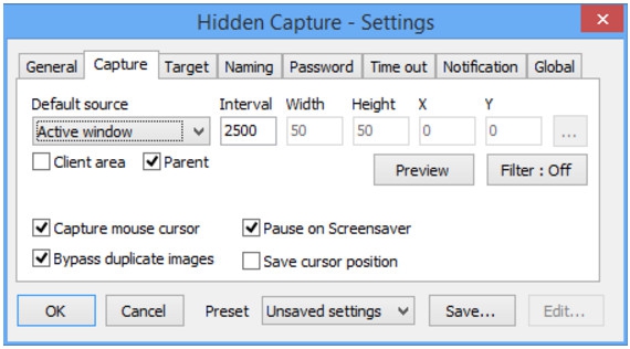 โปรแกรมแอบจับภาพหน้าจอ Hidden Capture โปรแกรมแอบจับภาพหน้าจอ Hidden Capture