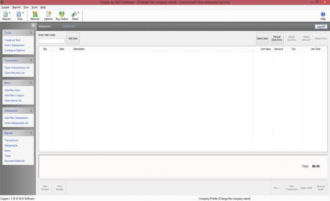 โปรแกรมบริหารงานขาย Copper Point of Sale