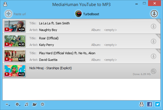 โปรแกรมดึงไฟล์เสียงยูทูป YouTube to MP3 Converter
