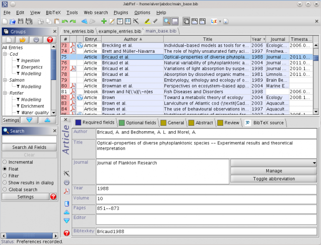โปรแกรม JabRef