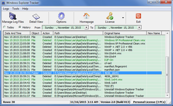 ดาวน์โหลดโปรแกรม Windows Explorer Tracker ดาวน์โหลดโปรแกรม Windows Explorer Tracker