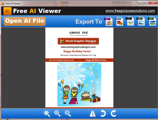 โปรแกรมเปิดไฟล์ Free AI Viewer 
