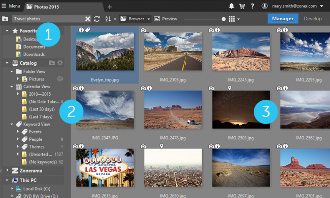 โปรแกรมดูรูปแต่งรูป Zoner Photo Studio