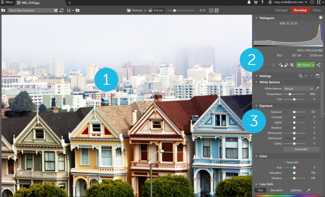 โปรแกรมดูรูปแต่งรูป Zoner Photo Studio