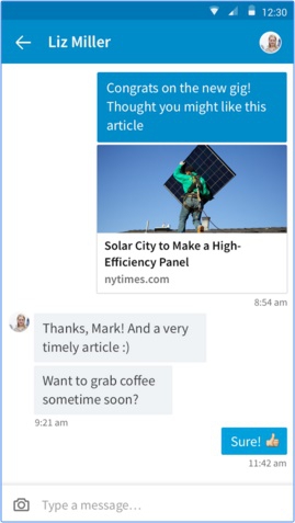 App โซเชียลเน็ตเวิร์ก LinkedIn