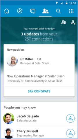 App โซเชียลเน็ตเวิร์ก LinkedIn
