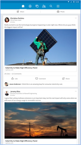 App โซเชียลเน็ตเวิร์ก LinkedIn