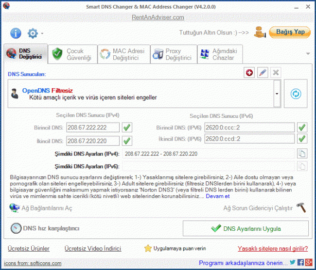 Smart DNS Changer (โปรแกรมเปลี่ยน DNS ให้เล่นเน็ตปลอดภัย) : Smart DNS Changer (โปรแกรมเปลี่ยน DNS ให้เล่นเน็ตปลอดภัย) :