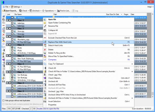 โปรแกรมหาไฟล์ซ้ำ Duplicate and Same Files Searcher 