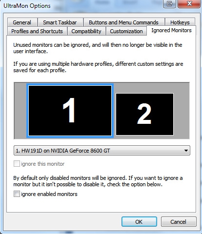 โปรแกรมควบคุมหน้าจอ UltraMon