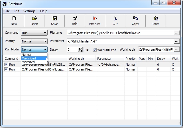 โปรแกรมรันสคริปท์ Batchrun