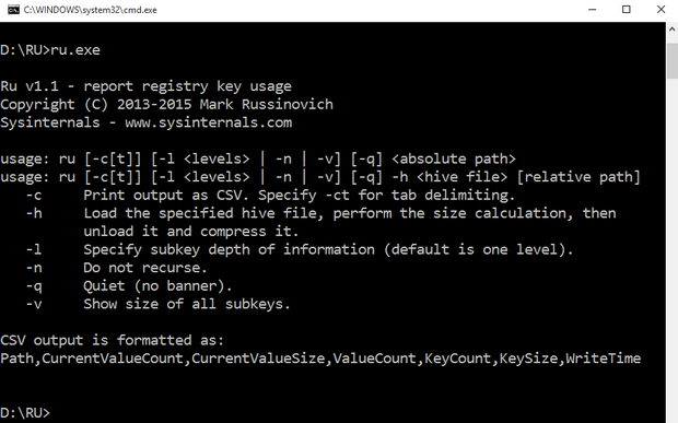 โปรแกรมดูรีจิสทรี RegistryUsage โปรแกรมดูรีจิสทรี RegistryUsage
