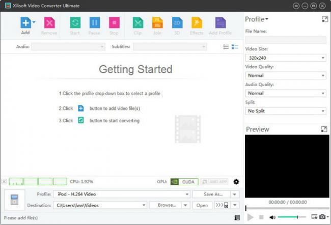 โปรแกรมแปลงไฟล์ Xilisoft Video Converter