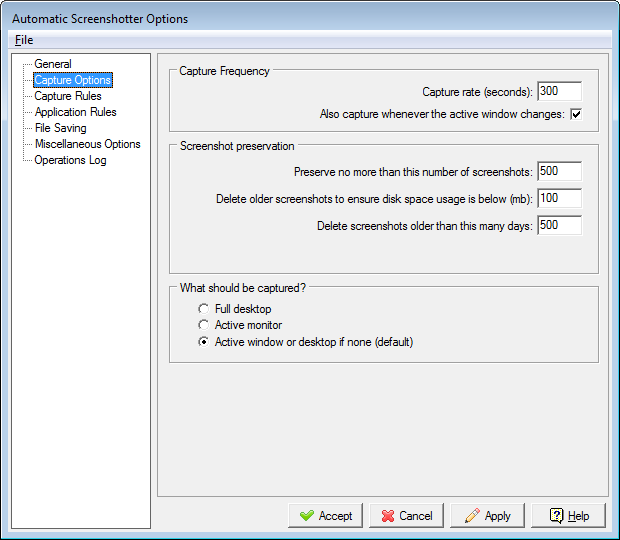 โปรแกรมจับภาพหน้าจออัตโนมัติ Automatic Screenshotter