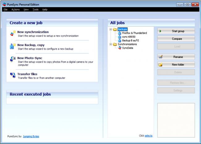 โปรแกรมซิงค์ข้อมูล PureSync