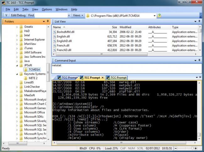 โปรแกรมพิมพ์คำสั่ง Take Command