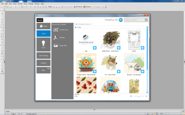 โปรแกรมวาดรูป แต่งรูป DrawPlus Starter Edition