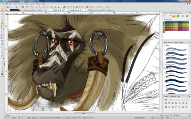 โปรแกรมวาดรูป แต่งรูป DrawPlus Starter Edition