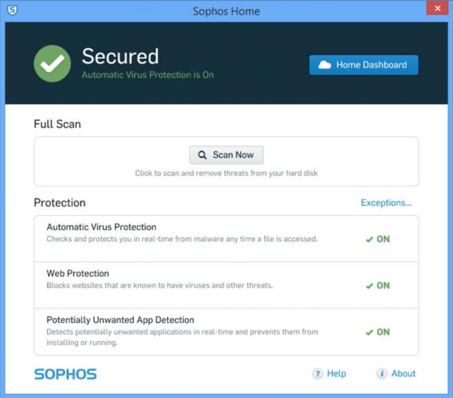 โปรแกรมกันไวรัส Sophos Home โปรแกรมกันไวรัส Sophos Home