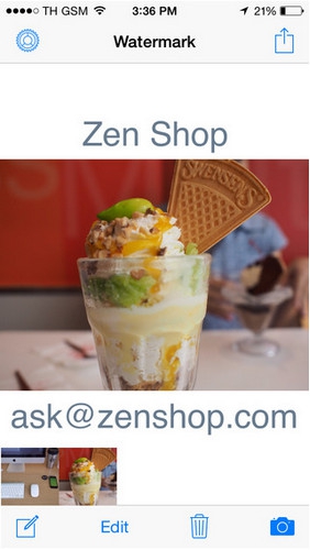 App แต่งรูปลายน้ำ Watermark