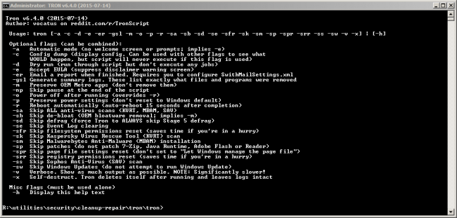โปรแกรมดูแลเครื่องคอมพิวเตอร์ Tron