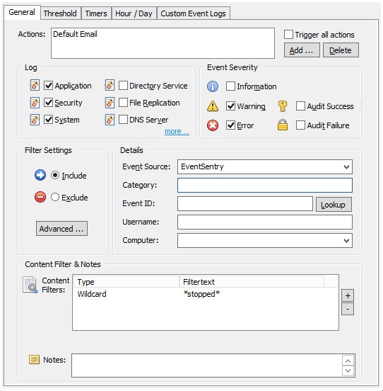 โปรแกรมดู Log ไฟล์ คอมพิวเตอร์ EventSentry Light โปรแกรมดู Log ไฟล์ คอมพิวเตอร์ EventSentry Light