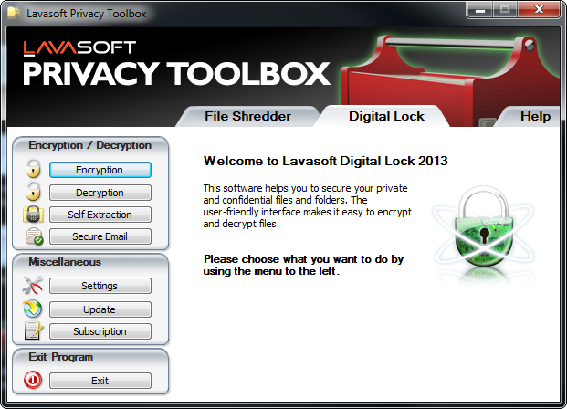 โปรแกรมเข้ารหัสไฟล์ ปกป้องข้อมูล Lavasoft Privacy Toolbox โปรแกรมเข้ารหัสไฟล์ ปกป้องข้อมูล Lavasoft Privacy Toolbox