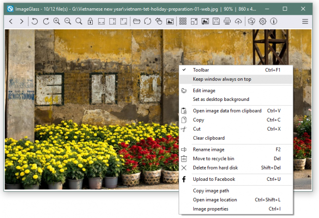 โปรแกรมดูรูปฟรี ImageGlass