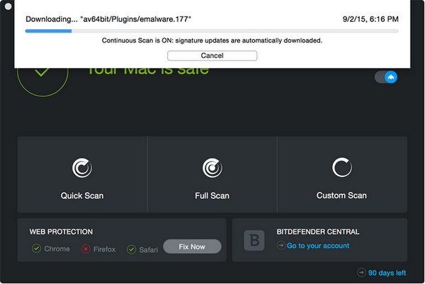 BitDefender Antivirus for Mac (โปรแกรม BitDefender Antivirus ป้องกันไวรัส สำหรับ Mac) : 