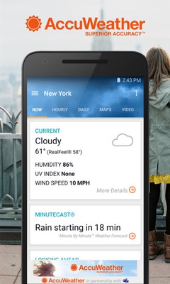 App รายงานอากาศ AccuWeather