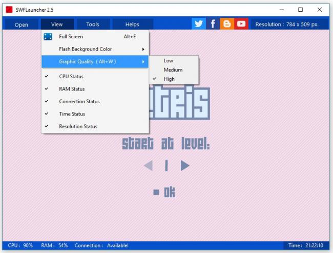 โปรแกรมเปิดไฟล์แฟลช SWFLauncher
