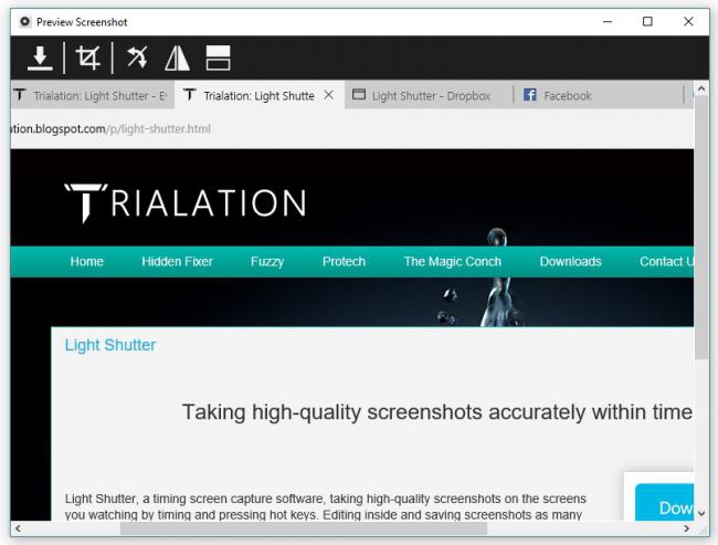 โปรแกรมตั้งเวลาจับภาพหน้าจอ Light Shutter