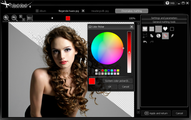 โปรแกรมแต่งภาพ ตัดพื้นหลัง Cut Out 