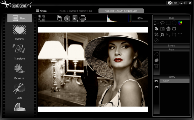 โปรแกรมแต่งภาพ ตัดพื้นหลัง Cut Out 
