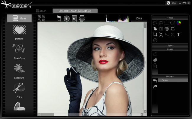 โปรแกรมแต่งภาพ ตัดพื้นหลัง Cut Out 