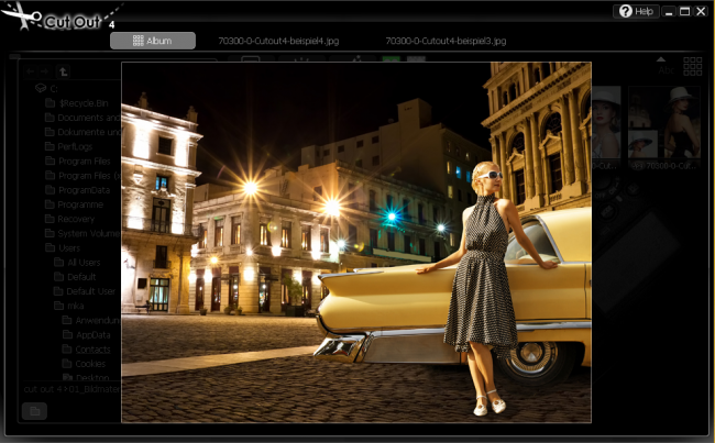 โปรแกรมแต่งภาพ ตัดพื้นหลัง Cut Out 