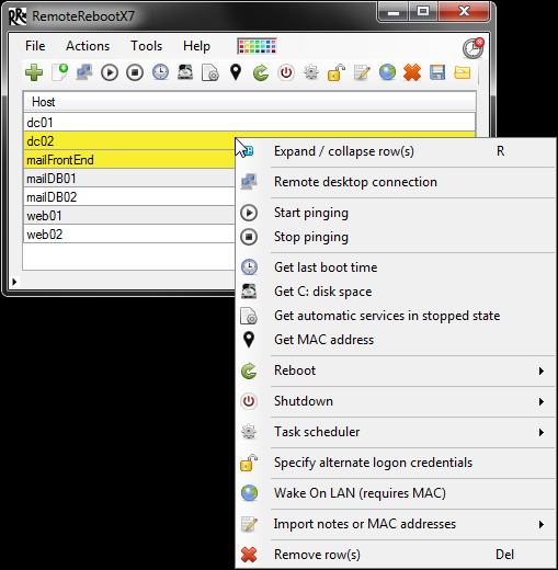 โปรแกรมสั่งเปิดปิดเครื่อง RemoteRebootX โปรแกรมสั่งเปิดปิดเครื่อง RemoteRebootX