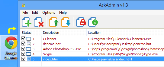 โปรแกรมบล็อกโปรแกรม AskAdmin