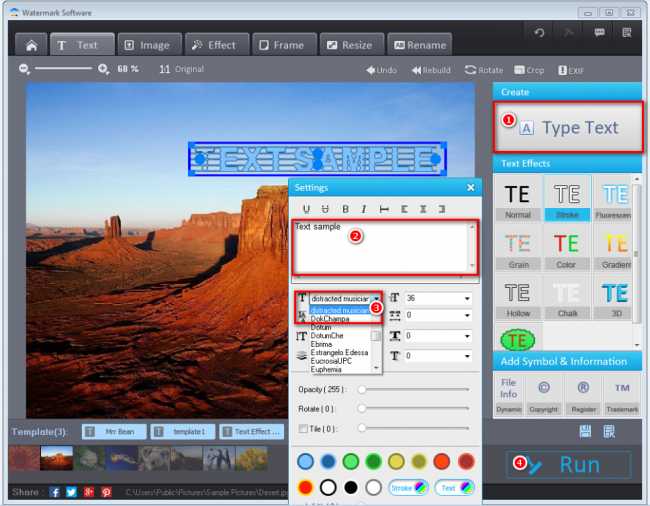 โปรแกรมใส่ลายน้ำ Watermark Software