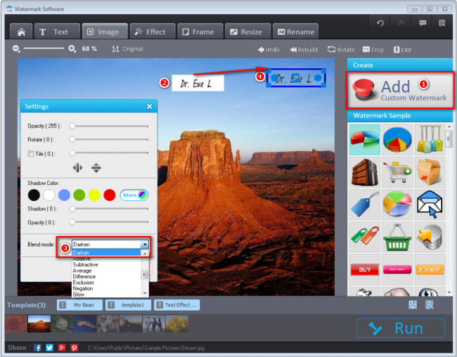 โปรแกรมใส่ลายน้ำ Watermark Software