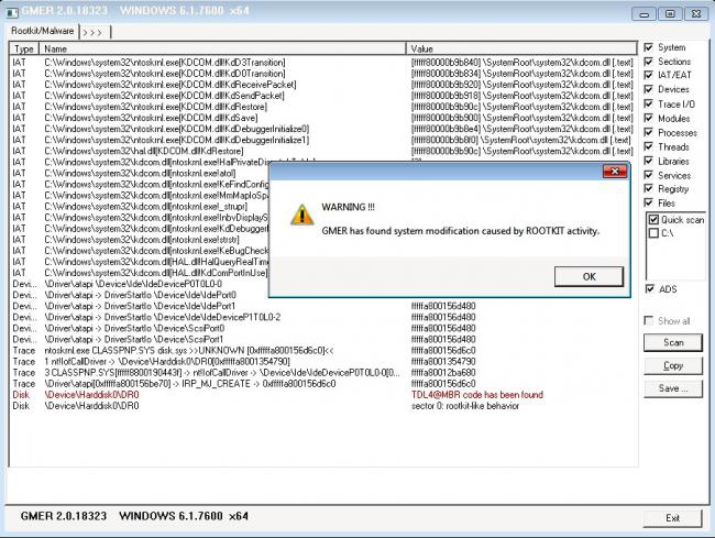 โปรแกรมลบ Rootkit ในเครื่อง GMER) โปรแกรมลบ Rootkit ในเครื่อง GMER)