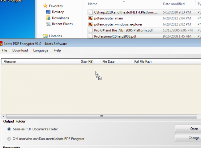โปรแกรมล็อกไฟล์เอกสาร Free PDF Protector